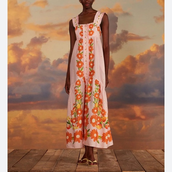 chinese dress ladies Off-White Papaya Salad Scarf LENZING ECOVERO Euroflax Maxi Dress  FARM  Rio